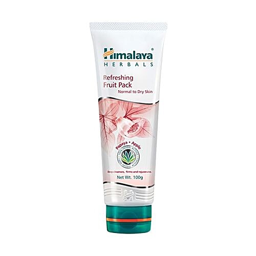 Himalaya Refreshing Fruit Pack - Papaya & Apple, Normal to Dry Skin, 100% Herbal Actives, 100 g  100% Herbal Actives