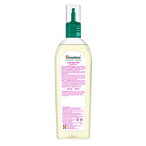 Himalaya Anti-Hair Fall Hair Oil - Promotes Hair Growth & Prevents Hair Fall, With Bhringaraja & Amla, No Harmful Chemicals, 200 ml Carton No Harmful Chemicals