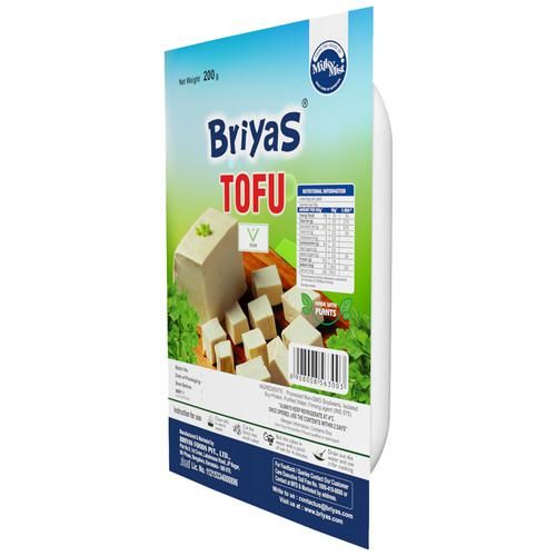 BRIYAS Tofu Paneer - Rich In Protein, Calcium, Excellent Taste & Texture, 200 g  
