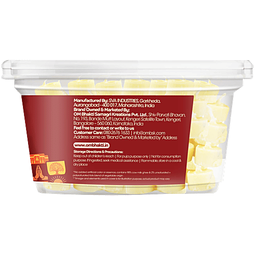 Om Bhakti Ghee Diya Wicks, 30 pcs Made With Cow Ghee