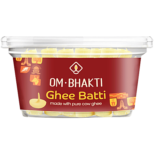 Om Bhakti Ghee Diya Wicks, 30 pcs Made With Cow Ghee