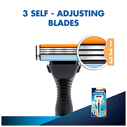 Buy Gillette Razor Vector 3 1 Pc Pouch Online at the Best Price of Rs ...