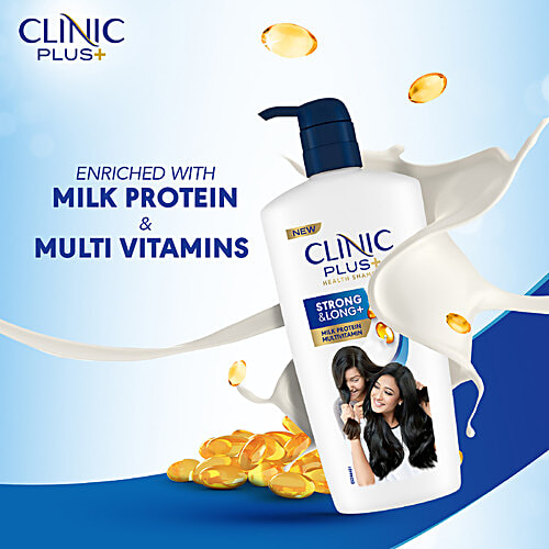 Clinic Plus Strong & Long Shampoo - With Milk Protein + Multivitamin, 650 ml  