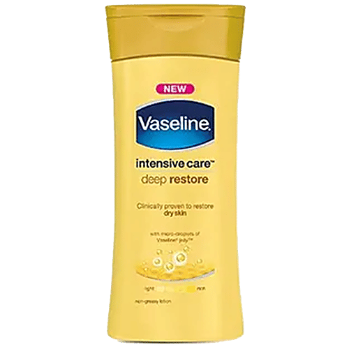 Vaseline Intensive Care Deep Restore Body Lotion - Dry Skin, With Micro-Droplets of Vaseline Jelly, 40 ml  