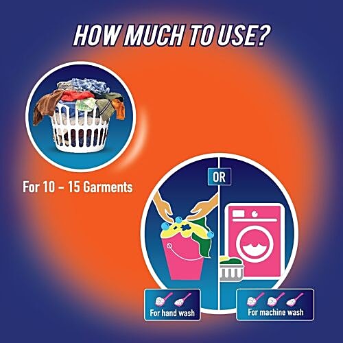 Surf Excel Quick Wash Detergent Powder, 200 g Pouch Tough Stain Removal