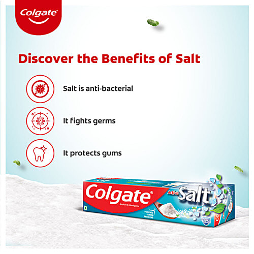 Colgate Mouthwash - Plax, Active Salt, 250 ml  No Alcohol, Removes Over 99% Of Germs