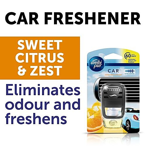 Ambi pur Car Freshener - Sweet Citrus & Zest, 7.5 ml Pouch 