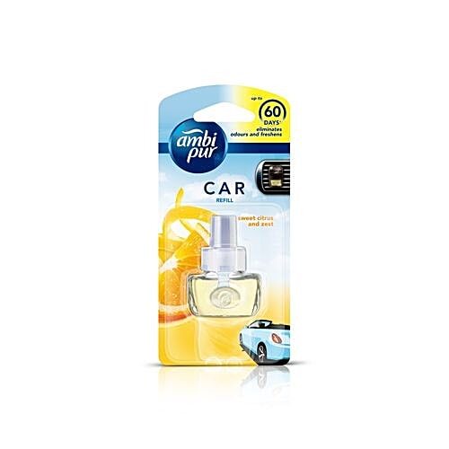 Ambi pur Car Freshener Refill - Sweet Citrus & Zest, 7.5 ml Pouch 