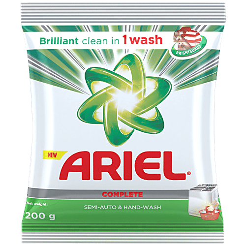Ariel Complete Detergent Powder, 200 g  For Semi-Auto & Hand Wash