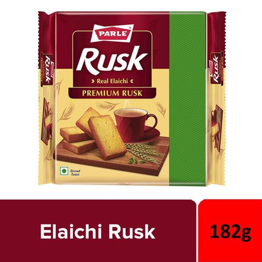 Parle Premium Rusk - Real Elaichi, 182 g Carton
