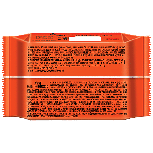 Sunfeast Bounce Orange Creme Biscuits, 58 g Pouch