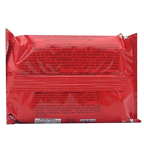 Sunfeast Bounce Dream Cream Biscuits - Butterscotch Zing, 120 g Pouch 