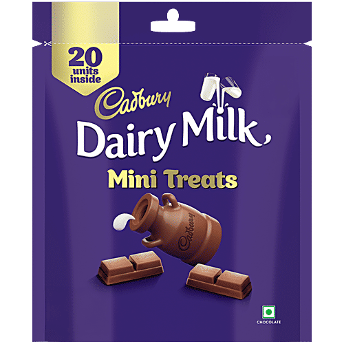 Cadbury Dairy Milk Mini Treats Chocolate Bars, 140 g (20x7 g) Sustainably Sourced Cocoa, Perfect for Gifting on Special Occasions