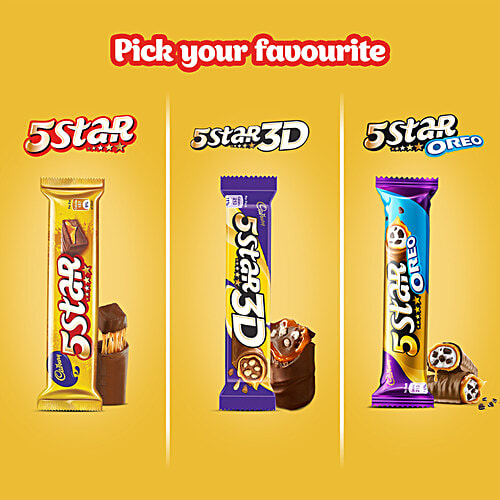 Cadbury 5 Star Mini Treats Chocolate Bars, 245 g (25 x 9.8 g) Creamy Milk Chocolate, Delicious Caramel, Bite Sized Bars