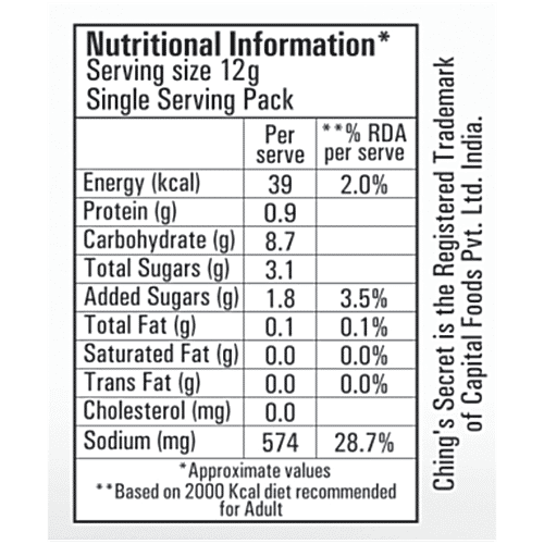 Ching's Secret Mix Veg Instant Soup, 12 g  No Trans Fat