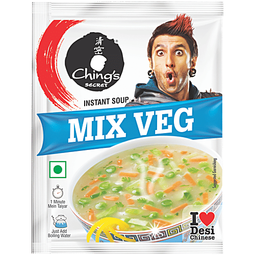 Ching's Secret Mix Veg Instant Soup, 12 g  No Trans Fat