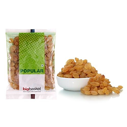bb Popular Raisin/Kishmish - Yellow/Golden, 100 g Pouch 