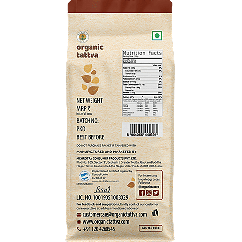 Organic Tattva Bajra Flour, 500 g Pouch 