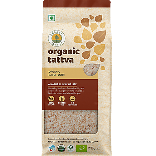 Organic Tattva Bajra Flour, 500 g Pouch 