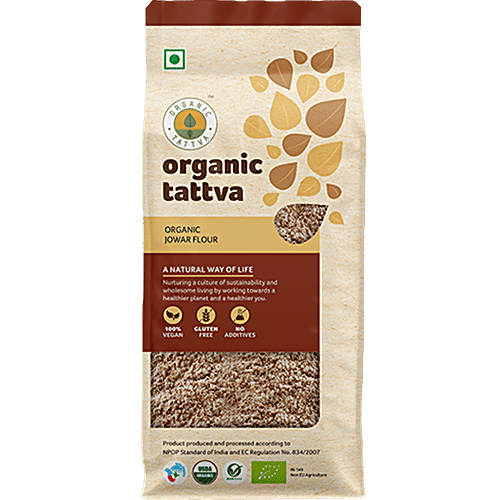 Organic Tattva Jowar Flour/Jonna Pindi, 500 g Pouch 