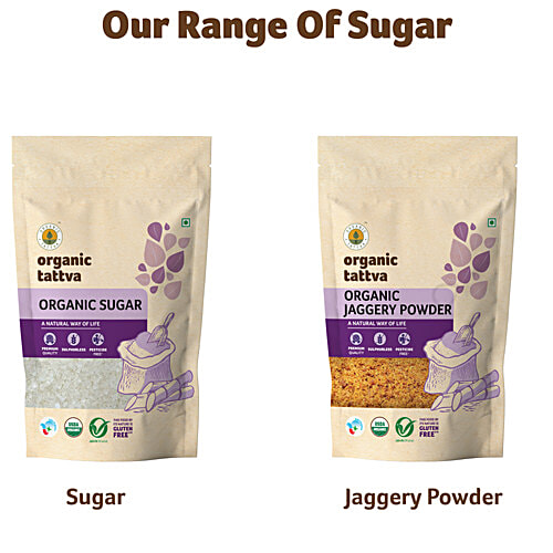 Organic Tattva Brown Sugar/Sakkare, 500 g Pouch