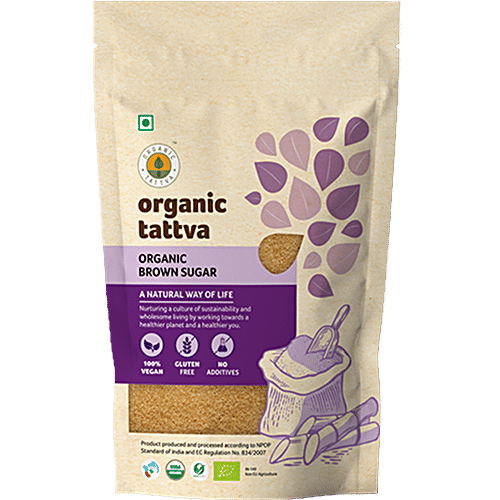 Organic Tattva Brown Sugar/Panchadara, 500 g Pouch 