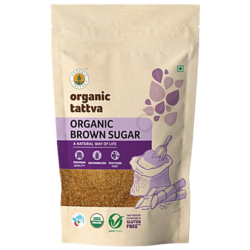 Organic Tattva Brown Sugar/Sakkare, 500 g Pouch