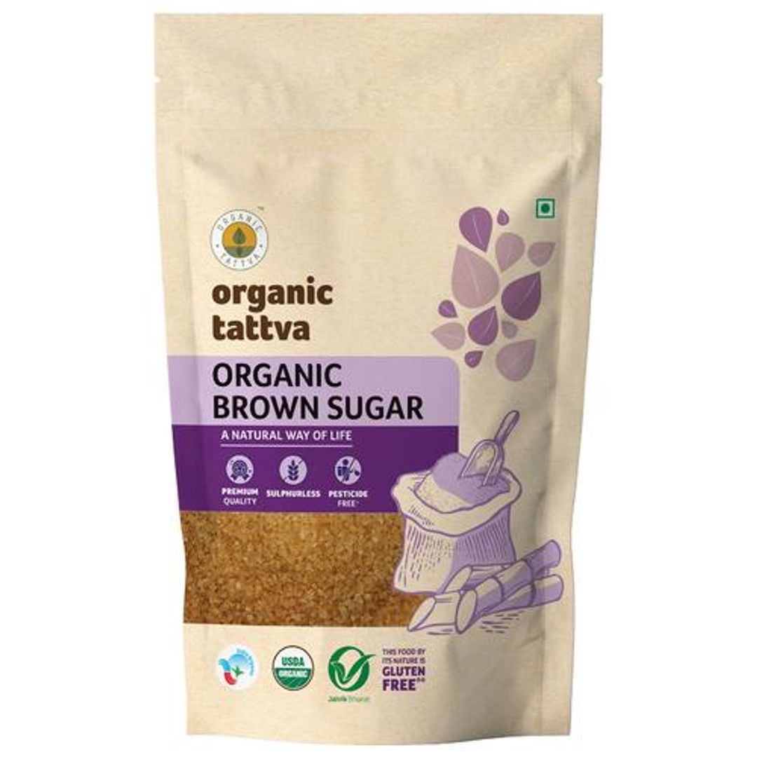 Organic Tattva Brown Sugar/Sakkare, 1 kg Pouch