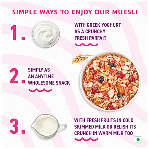 Buy Bagrrys Muesli Crunchy Fruit & Nut With Cranberries 400 gm Online
