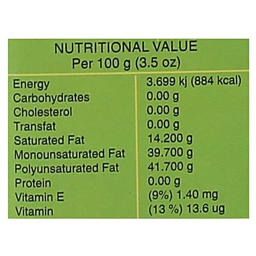 VVV   Oil - Sesame, 1 L Bottle Zero Cholesterol, Zero Transfat