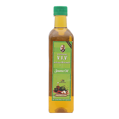 VVV   Oil - Sesame, 500 ml Bottle Zero Cholesterol, Zero Transfat