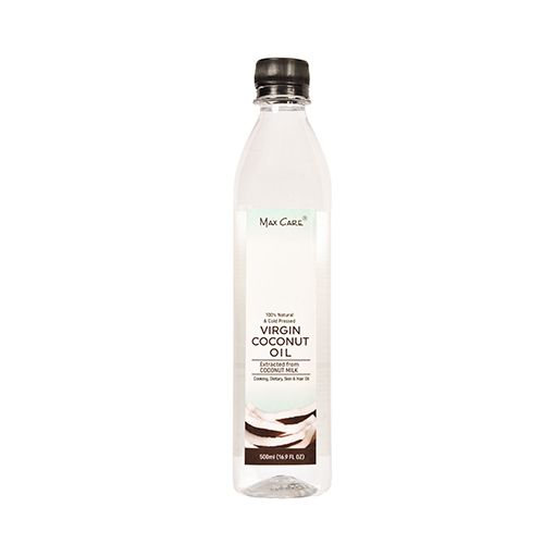 Maxcare Coconut Oil - Virgin (Cold Pressed), 500 ml  100% Natural, Zero Cholesterol, Zero Trans Fat