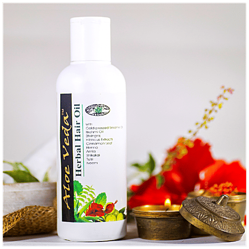 Aloe Veda Herbal Hair Oil, 200 ml  