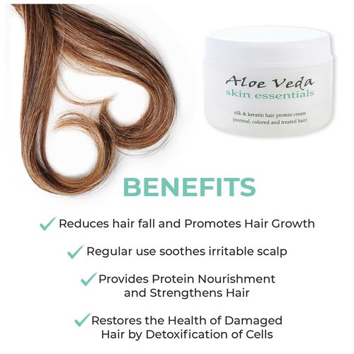Aloe Veda Silk & Keratin Hair Protein Cream, 100 g  