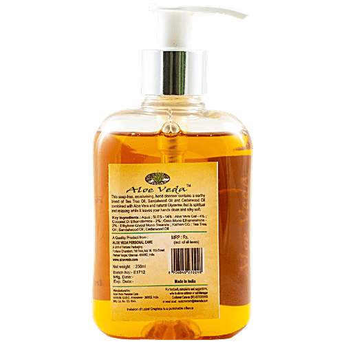 Aloe Veda Handwash - Tea Tree & Cedarwood Oil, 250 ml  