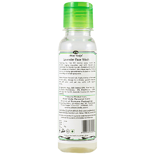Aloe Veda Face Wash - Lavender & Tea Tree Oil, Anti-Acne, 100 ml  