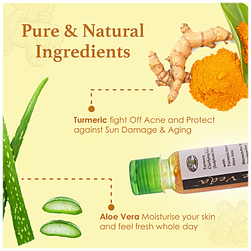Aloe Veda Clarifying Face Wash - Turmeric, Blemish-Free Skin, Sulphate & Paraben Free, 100 ml  Sulphate & Paraben Free
