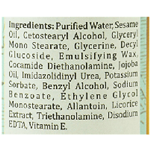 Aloe Veda Gentle Cleansing Milk - Liquorice & Ginger with Lemon Oil & Aloe Vera, For All Skin Types, No Parabens & Mineral Oil, 100 ml  No Parabens & Mineral Oil