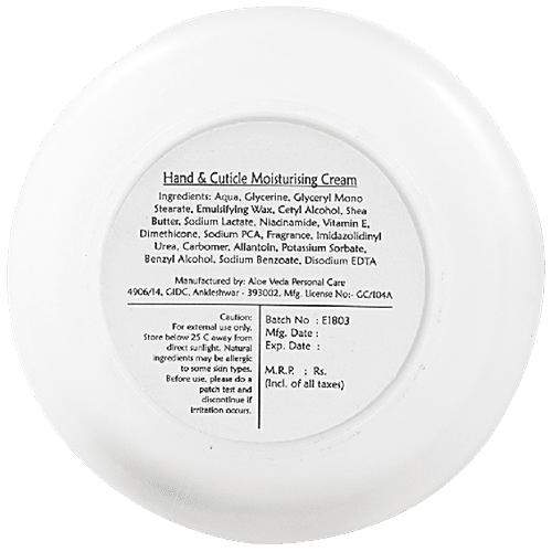 Aloe Veda Hand & Cuticle Moisturiser, 100 g  