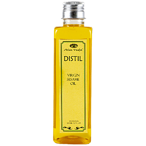 Aloe Veda Virgin Sesame Massage Oil for Body, 200 ml  