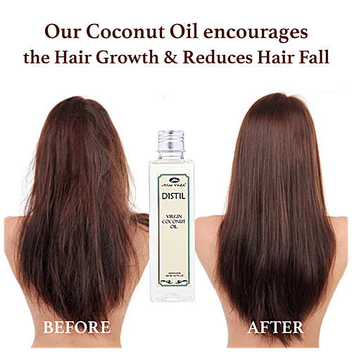 Aloe Veda Extra Virgin Coconut Massage Oil for Hair & Body, 200 ml  