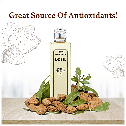 Aloe Veda Massage Oil - Sweet Almond Oil, 200 ml  