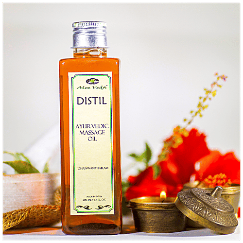Aloe Veda Ayurvedic Massage Oil - Dhanwantharam Oil, 200 ml  