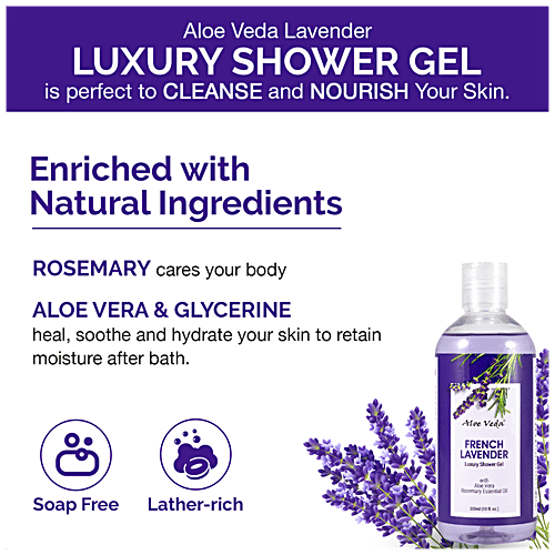 Aloe Veda Lavender Luxury Shower Gel, 300 ml  