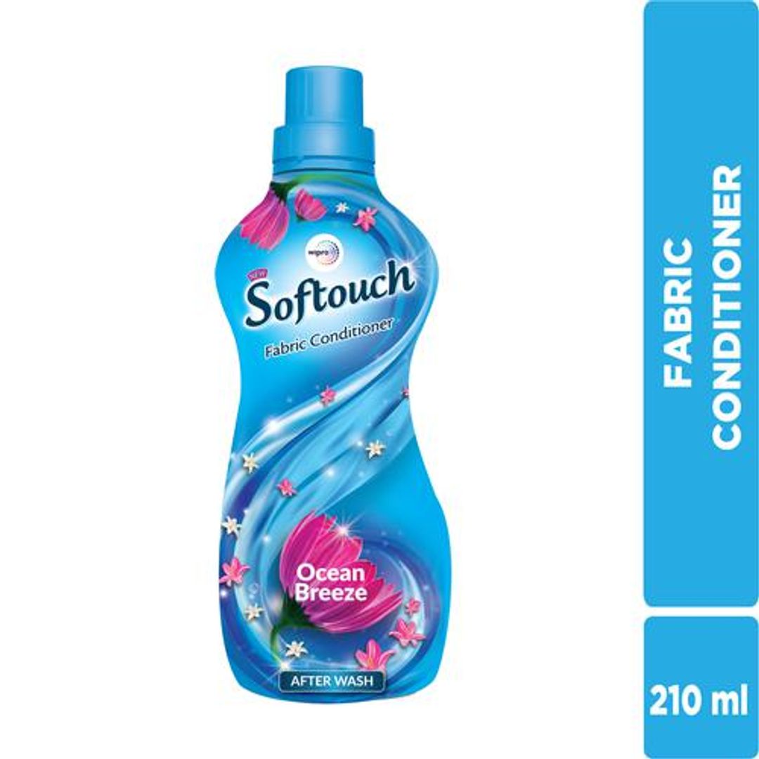 Wipro Softouch After Wash Fabric Conditioner - Ocean Breeze, 210 ml Bottle