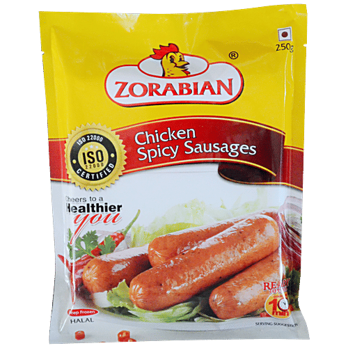 Buy Zorabian Chicken Spicy Sausages 250 Gm Pouch Online At Best Price