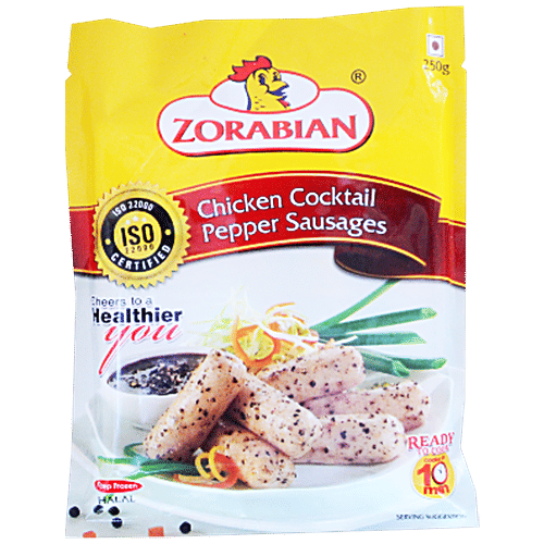 Buy Zorabian Chicken Cocktail Pepper Sausages 250 Gm Pouch Online At
