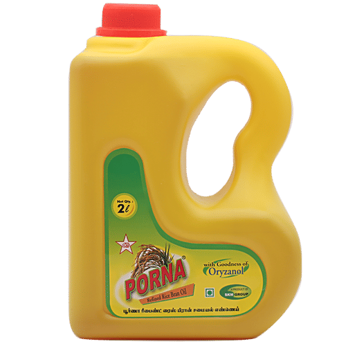 Buy Porna Refined Rice Bran Oil 2 Ltr Can Online at the Best Price of ...