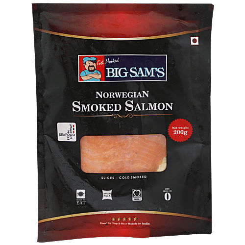 Big Sams Atlantic Salmon - Smoked  Presliced, 200 g Pouch 