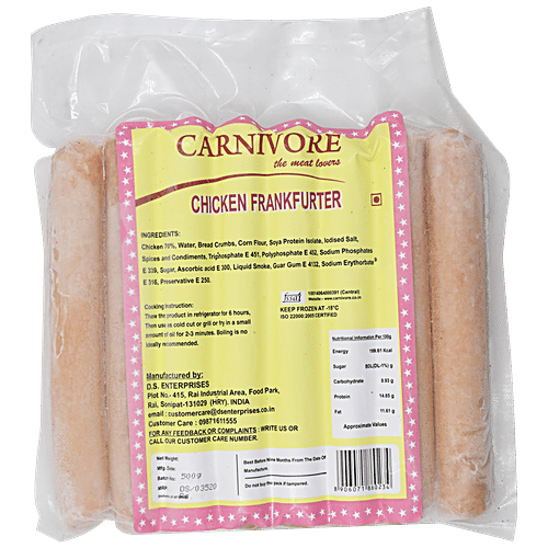 Carnivore Chicken - Frankfurters, 500 g Pouch